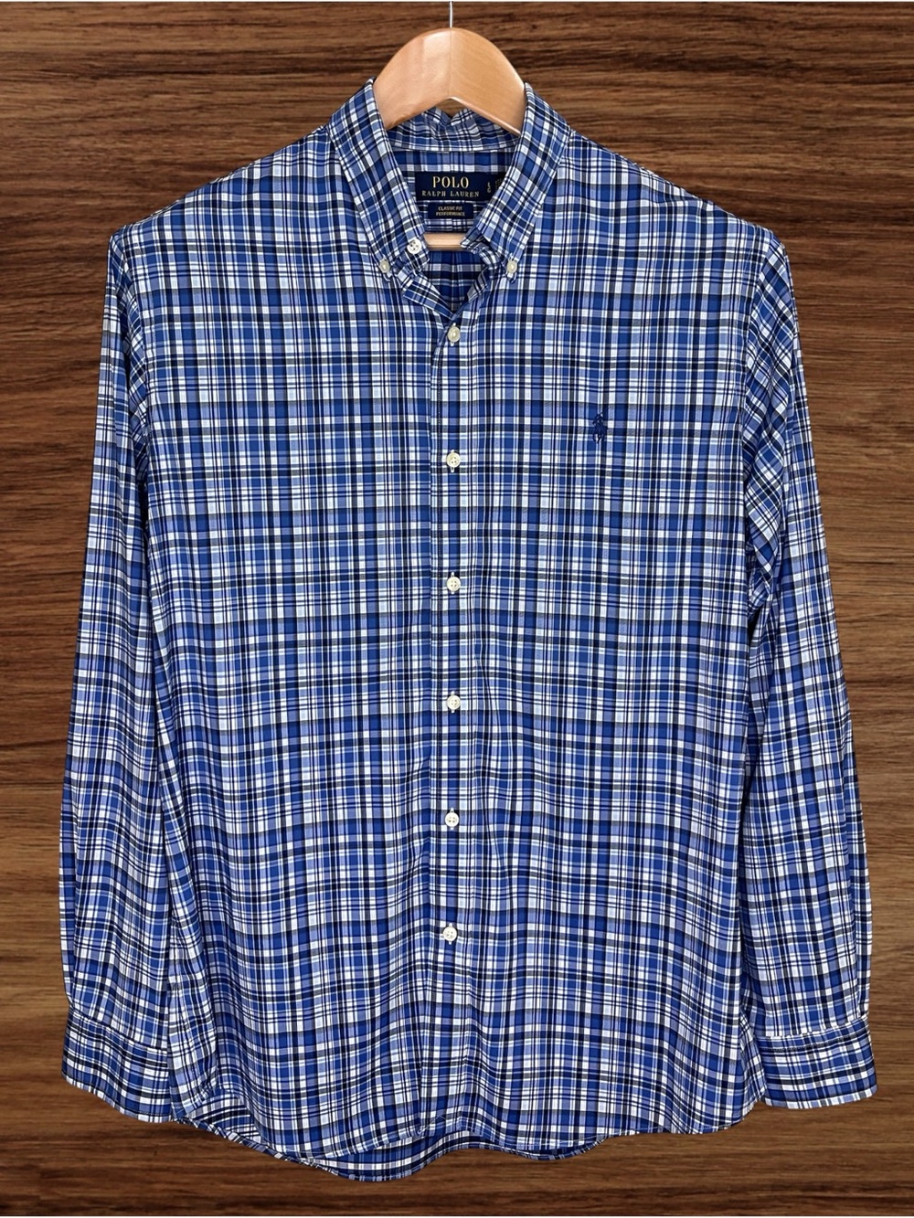 Polo Ralph Lauren Long Sleeve Plaid Button Down Performance Classic Fit Large - Picture 2 of 3